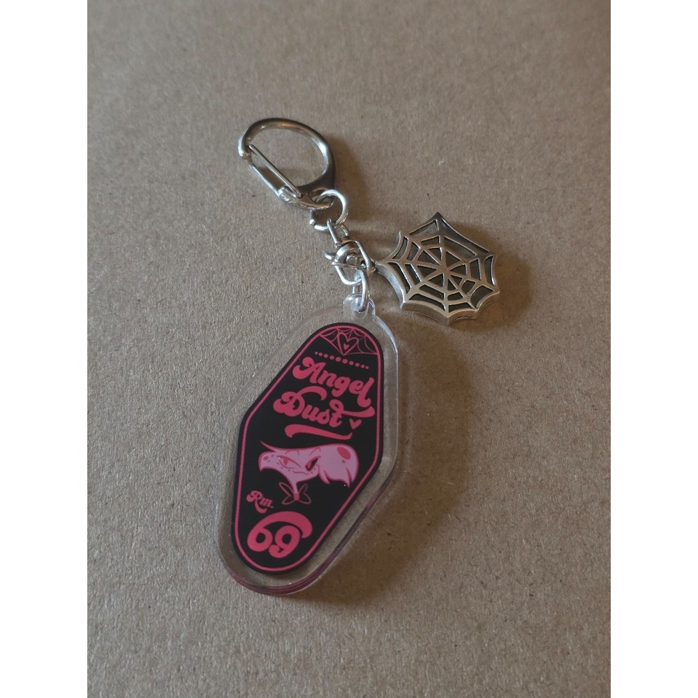 Angel Dust Hotel Room Tag Hazbin Hotel Room 69 Spider Web Keychain